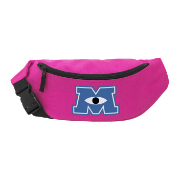 Monster inc, Unisex waist bag (banana) in PINK color with 2 pockets