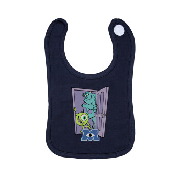 Monster inc, Σαλιάρα με Σκρατς 100% Organic Cotton Μπλε (0-18 months)