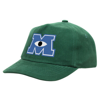 Monster inc, Children's Baseball Cap, 100% Cotton Drill, GREEN (COTTON, CHILDREN'S, ONE SIZE)