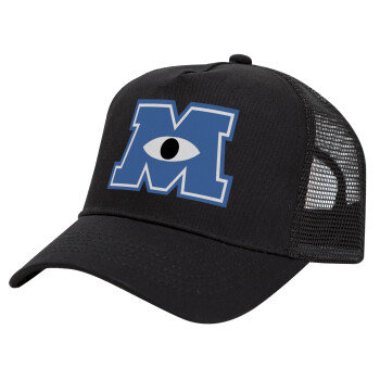 Monster inc, Trucker Hat with Mesh, Black, (COTTON, KIDS, UNISEX, ONE SIZE)