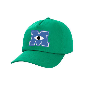 Monster inc, Children's Baseball Cap, 100% Cotton Twill, Green (COTTON, CHILDREN'S, UNISEX, ONE SIZE)