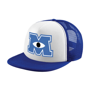 Monster inc, Child's Soft Trucker Hat with Blue/White Mesh (POLYESTER, CHILD, ONE SIZE)