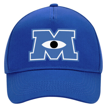 Monster inc, Ultimate Adult Hat BLUE, (100% COTTON DRILL, ADULT, UNISEX, ONE SIZE)