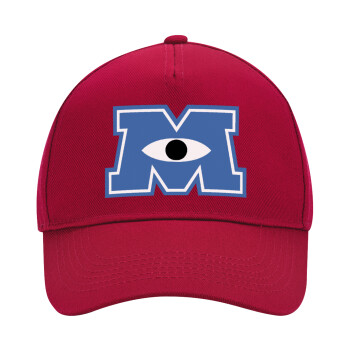 Monster inc, Adult Ultimate Hat RED, (100% COTTON DRILL, ADULT, UNISEX, ONE SIZE)