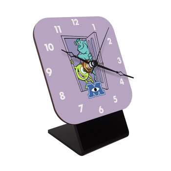 Monster inc, Quartz Wooden table clock with hands (10cm)