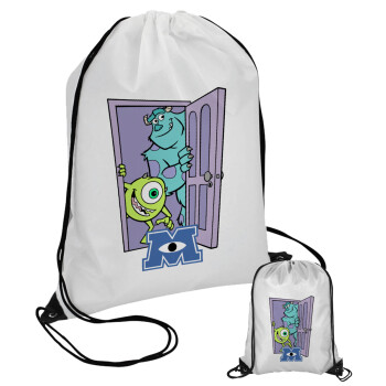 Monster inc, Pouch bag with black cords (1 piece)