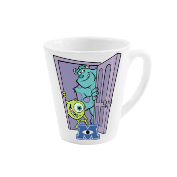 Monster inc, Κούπα κωνική Latte Λευκή, κεραμική, 300ml