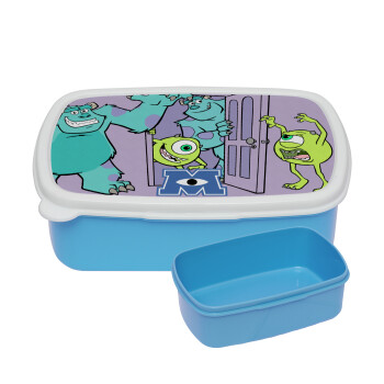 Monster inc, ΜΠΛΕ παιδικό δοχείο φαγητού (lunchbox) πλαστικό (BPA-FREE) Lunch Βox M18 x Π13 x Υ6cm