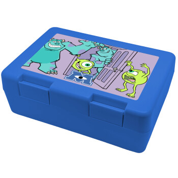 Monster inc, Παιδικό δοχείο κολατσιού ΜΠΛΕ 185x128x65mm (BPA free πλαστικό)