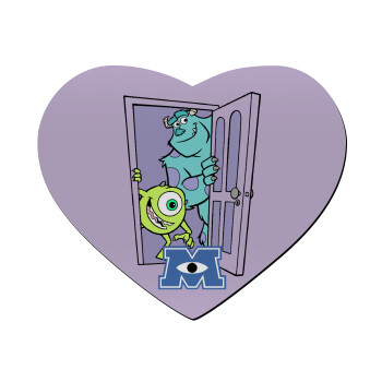 Monster inc, Mousepad heart 23x20cm