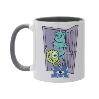 Monster inc, Mug colored grey, ceramic, 330ml