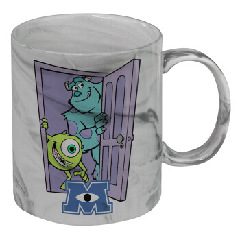 Monster inc, Mug ceramic marble style, 330ml