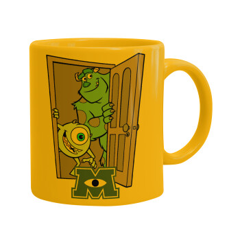 Monster inc, Ceramic coffee mug yellow, 330ml