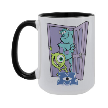 Monster inc, Κούπα Mega 15oz, κεραμική Μαύρη, 450ml