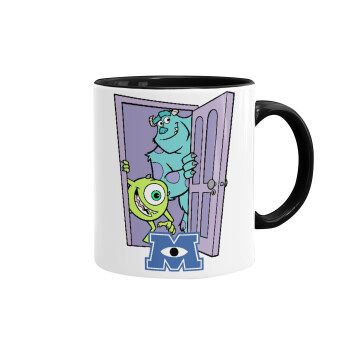 Monster inc, Mug colored black, ceramic, 330ml