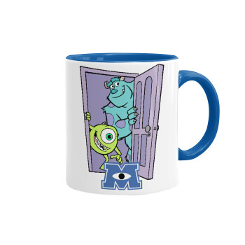 Monster inc, Mug colored blue, ceramic, 330ml