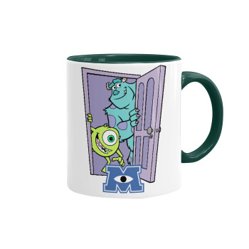 Monster inc, Mug colored green, ceramic, 330ml