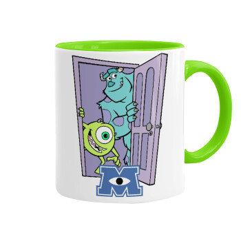 Monster inc, Mug colored light green, ceramic, 330ml