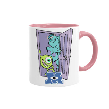 Monster inc, Mug colored pink, ceramic, 330ml