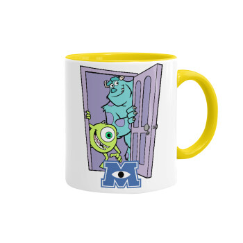 Monster inc, Mug colored yellow, ceramic, 330ml