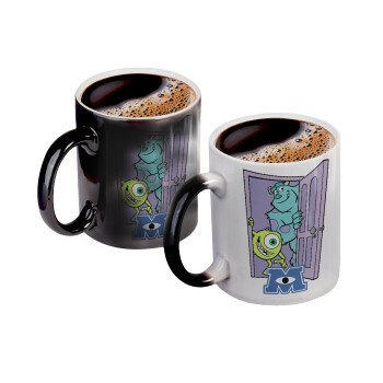 Monster inc, Color changing magic Mug, ceramic, 330ml when adding hot liquid inside, the black colour desappears (1 pcs)