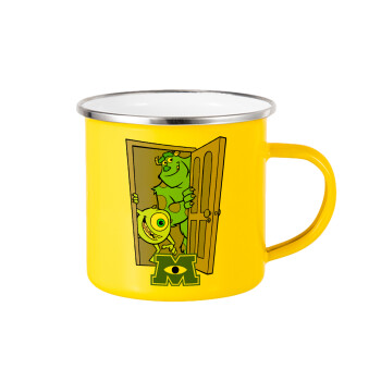 Monster inc, Yellow Enamel Metallic Cup 360ml