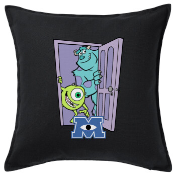 Monster inc, Sofa cushion black 50x50cm includes filling