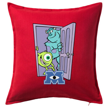 Monster inc, Sofa cushion RED 50x50cm includes filling