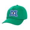 Children's Baseball Cap, 100% Cotton Twill, Green (COTTON, CHILDREN'S, UNISEX, ONE SIZE)