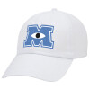 Adult Baseball Cap White 5-panel (POLYESTER, ADULT, UNISEX, ONE SIZE)