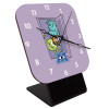 Quartz Wooden table clock with hands (10cm)