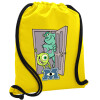 Backpack pouch GYMBAG Yellow, with pocket (40x48cm) & thick cords