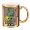 Mug ceramic, gold mirror, 330ml