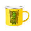 Yellow Enamel Metallic Cup 360ml