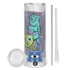 Tumbler stainless steel 600ml, with metal straw & cleaning brush