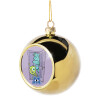 Golden Christmas tree ball ornament 8cm