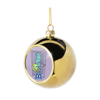 Monster inc, Golden Christmas tree ball ornament 8cm