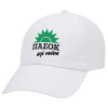 Adult Baseball Cap White 5-panel (POLYESTER, ADULT, UNISEX, ONE SIZE)