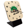 Quartz Table clock in natural wood (10cm)