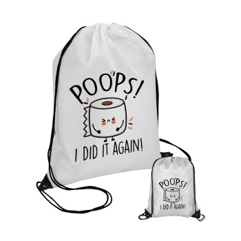 Poops!...I Did It Again, Pouch bag with black cords (1 piece)