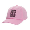 Casual children's baseball cap, 100% Cotton Twill, PINK (COTTON, CHILDREN'S, ONE SIZE)