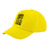 Child's Baseball Cap, 100% Cotton Twill, Yellow (COTTON, CHILD, UNISEX, ONE SIZE)