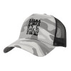 Adult Structured Trucker Hat, with Mesh, (Camouflage) Army Camo (100% COTTON, ADULT, UNISEX, ONE SIZE)