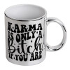 Mug ceramic, silver mirror, 330ml