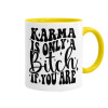 Mug colored yellow, ceramic, 330ml