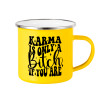 Yellow Enamel Metallic Cup 360ml