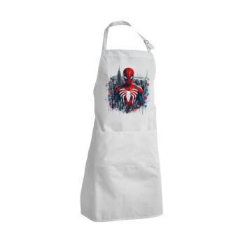 Spiderman City, Adult Chef Apron (with sliders and 2 pockets)