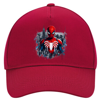 Spiderman City, Adult Ultimate Hat RED, (100% COTTON DRILL, ADULT, UNISEX, ONE SIZE)