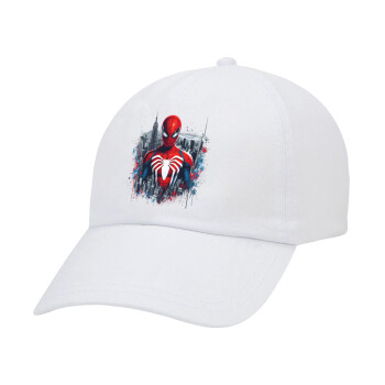 Spiderman City, Καπέλο Ενηλίκων Baseball Λευκό 5-φύλλο (POLYESTER, ΕΝΗΛΙΚΩΝ, UNISEX, ONE SIZE)