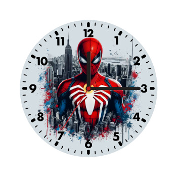 Spiderman City, Wooden wall clock (20cm)